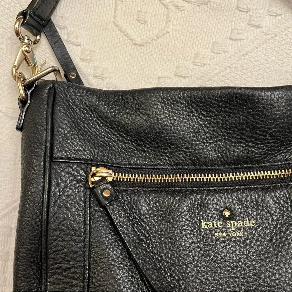 Kate Spade Black Pebbled 100% Cow Leather Crossbody Bag - Picture 15 of 15